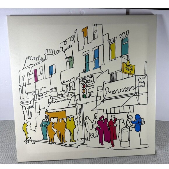 TOM FRAZIER  IKEA LYSING Canvas "Street Scene" Graffiti Contemporary Art - Picture 1 of 8
